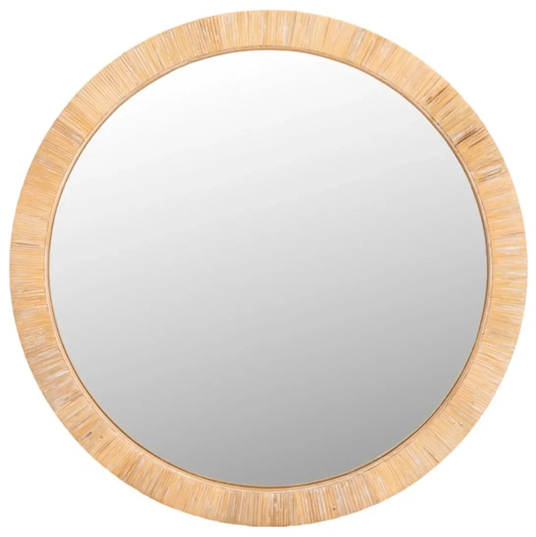 Mila Wooden Frame Mirror in Natural - The Mayfair Hall