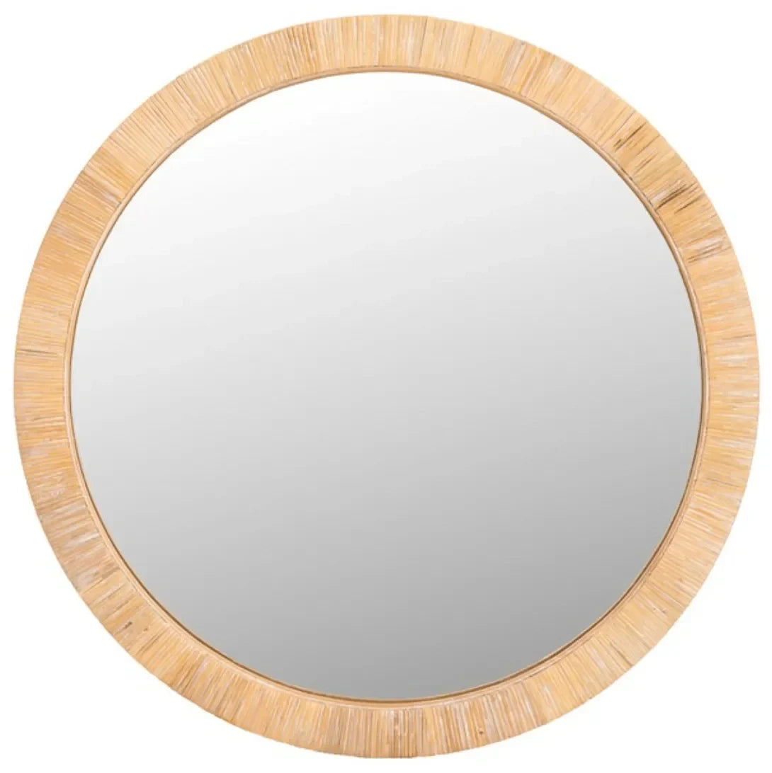 Mila Wooden Frame Mirror in Natural - The Mayfair Hall