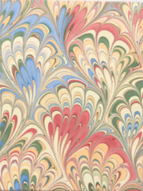 Hand Marbled Picture Frame Folding Book, 4x6 in Multicolor Marbling - The Mayfair Hall