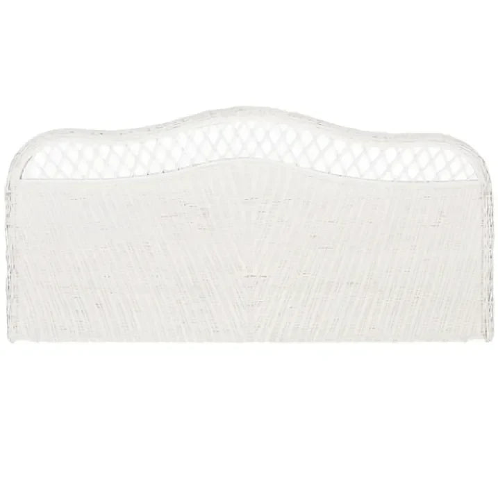 Sephina Rattan Headboard in White - The Mayfair Hall