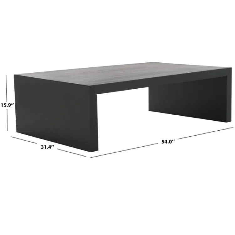Tawney Wood Coffee Table in Black - The Mayfair Hall