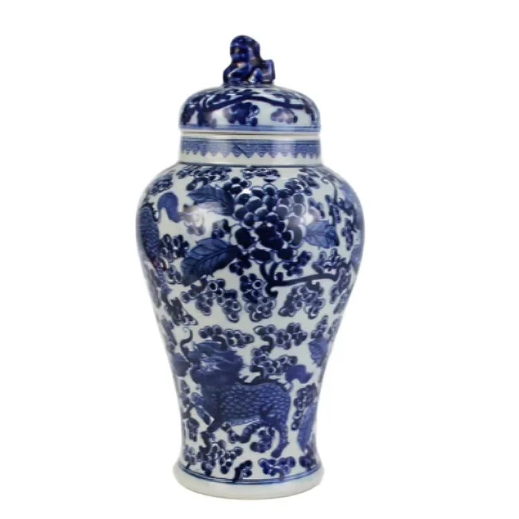 Floral Lion Jar - The Mayfair Hall