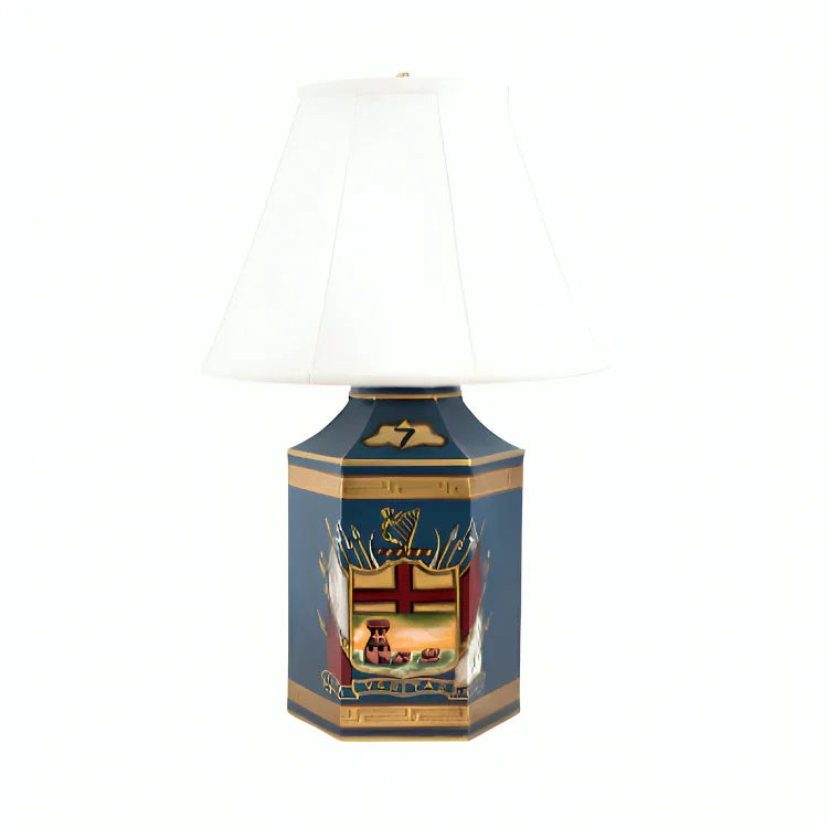 Regal Crest Chinoiserie Tole Lamp - The Mayfair Hall