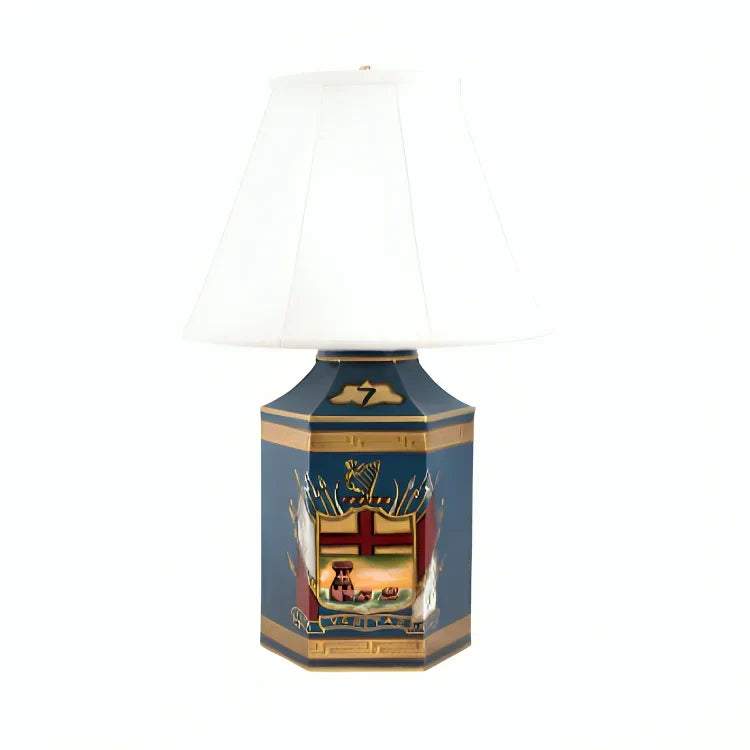 Regal Crest Chinoiserie Tole Lamp - The Mayfair Hall