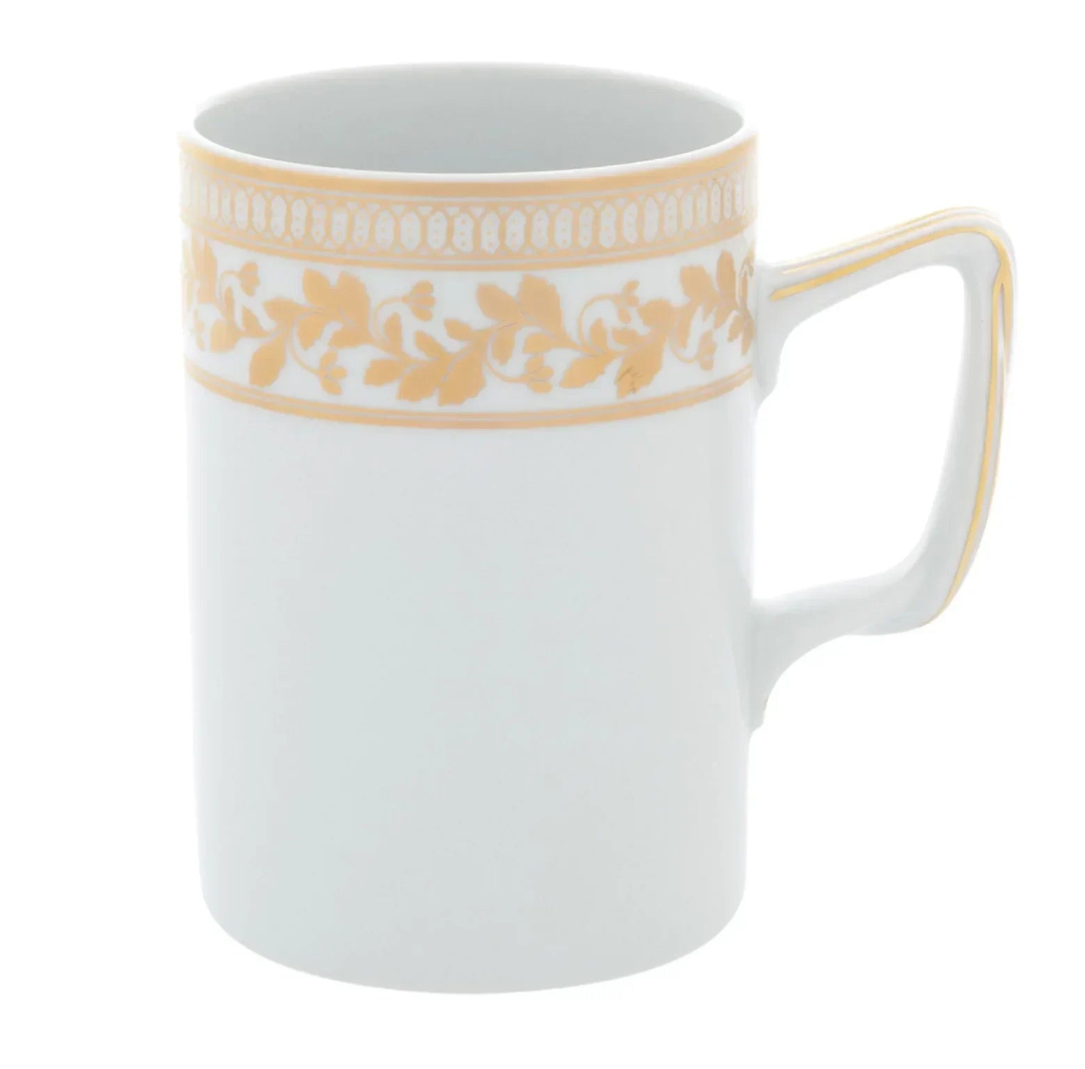 Anna Porcelain Mug in White and Gold - The Mayfair Hall