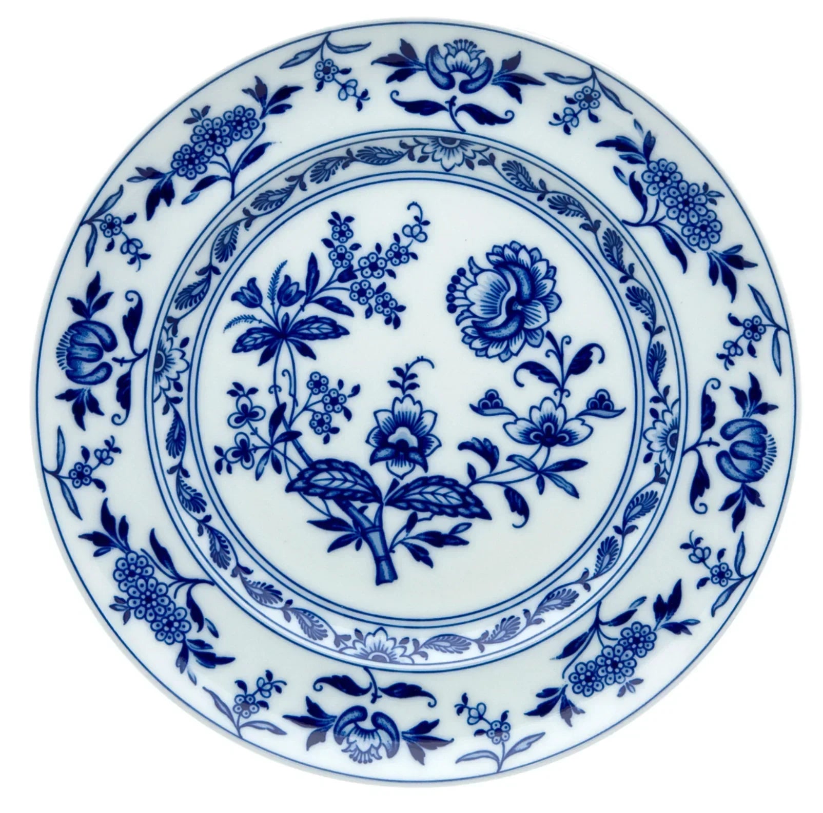 Margão Porcelain Bread & Butter Plate in White and Blue - The Mayfair Hall