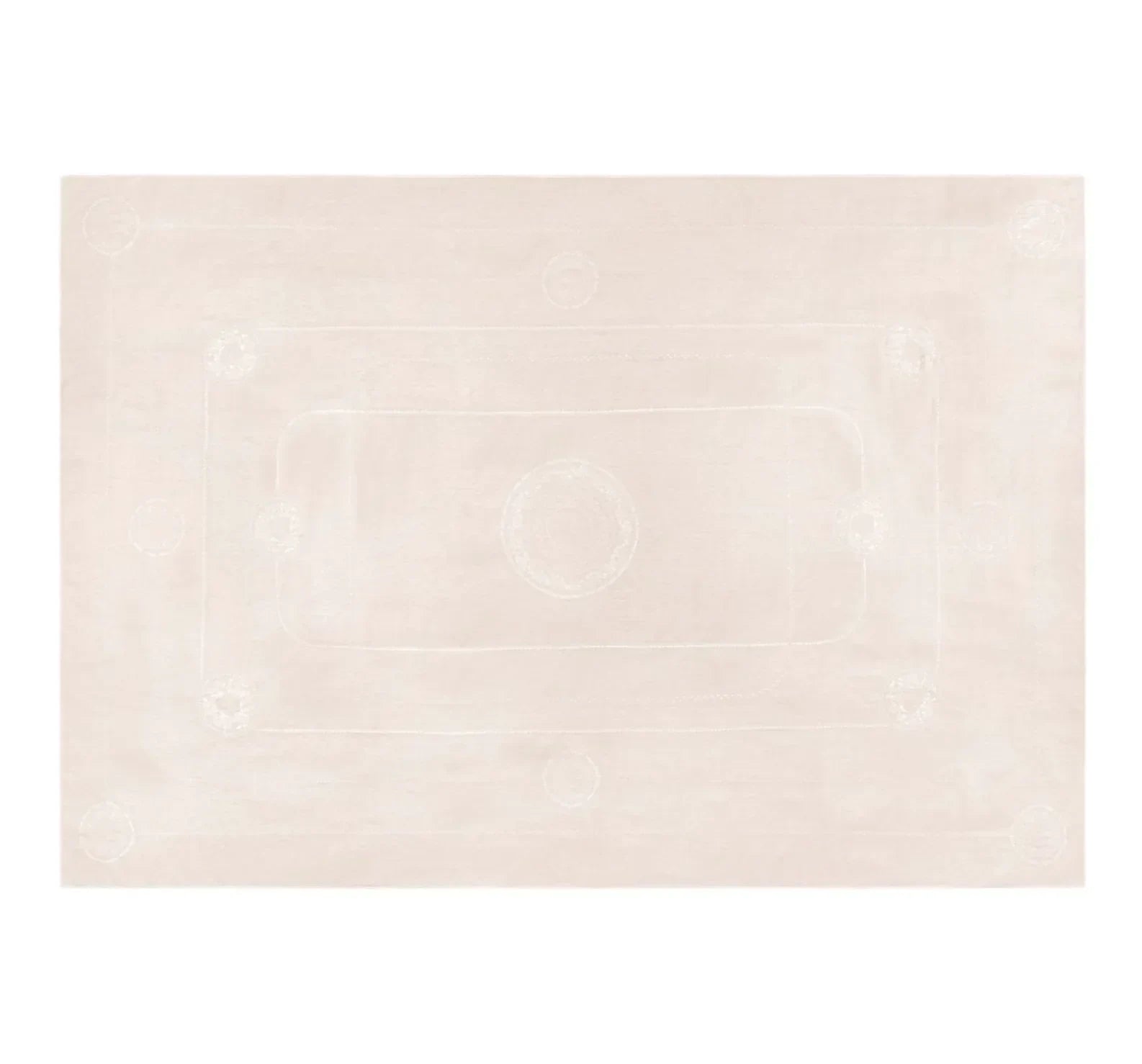 Ivory Tablecloth with White Floral Embroidery - The Mayfair Hall