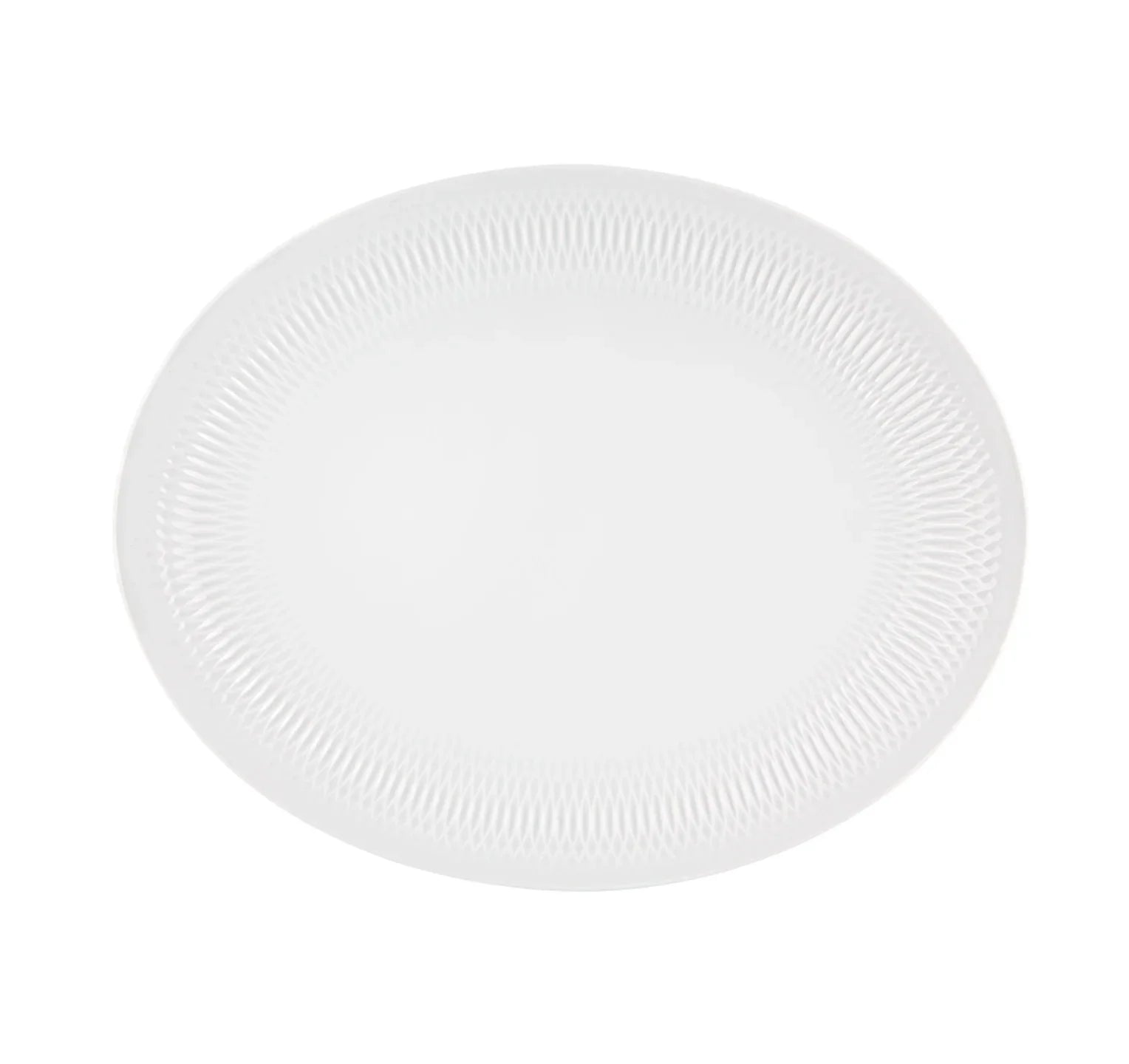 Utopia Porcelain Oval Platter in White - The Mayfair Hall