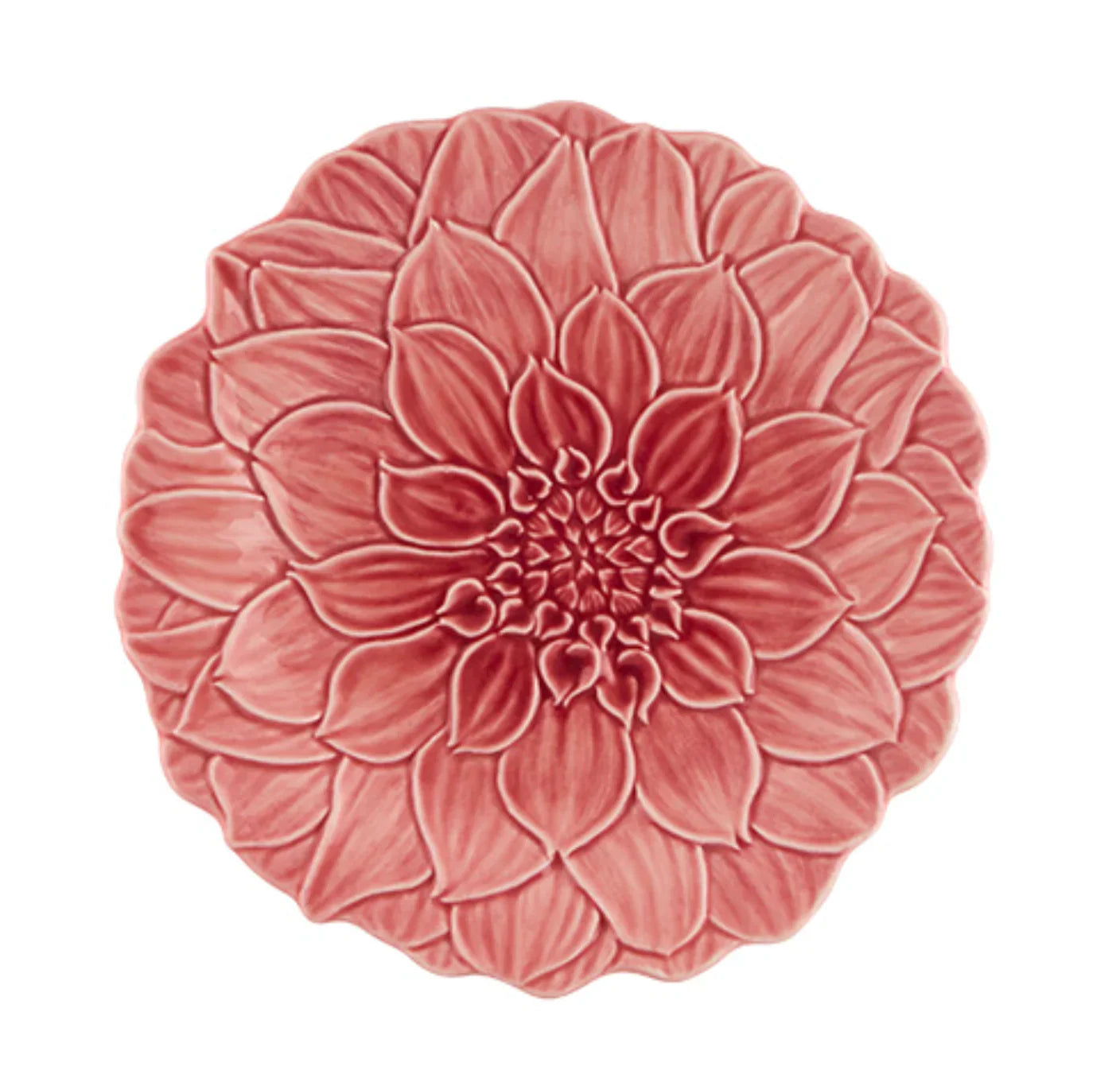 Maria Flor Earthenware Dahlia Dessert Plate in Pink (Set of 4) - The Mayfair Hall