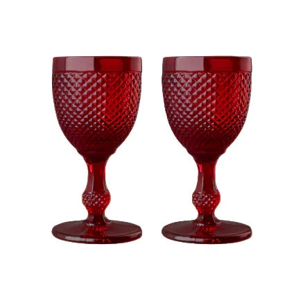 Red White Wine Glass