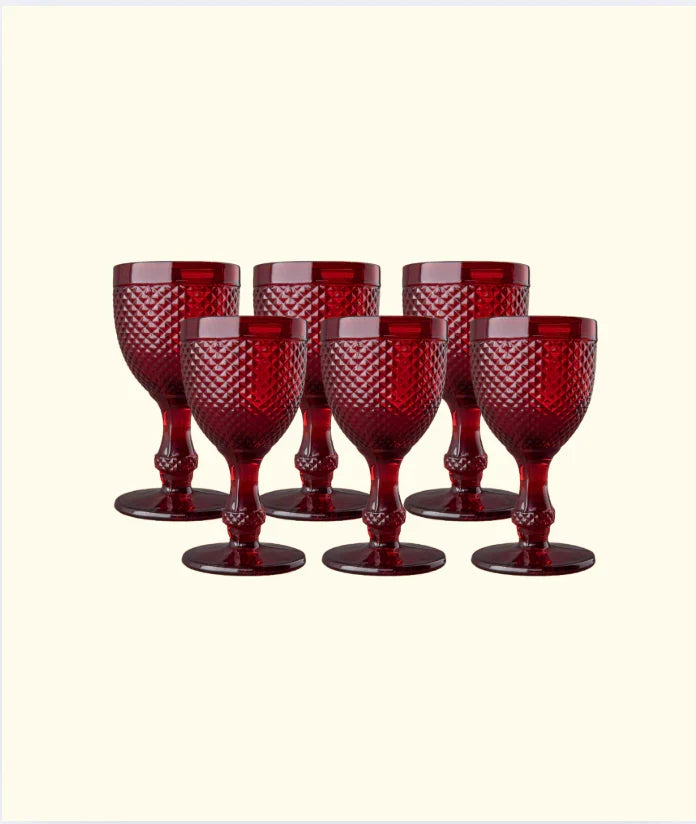 Red White Wine Glass