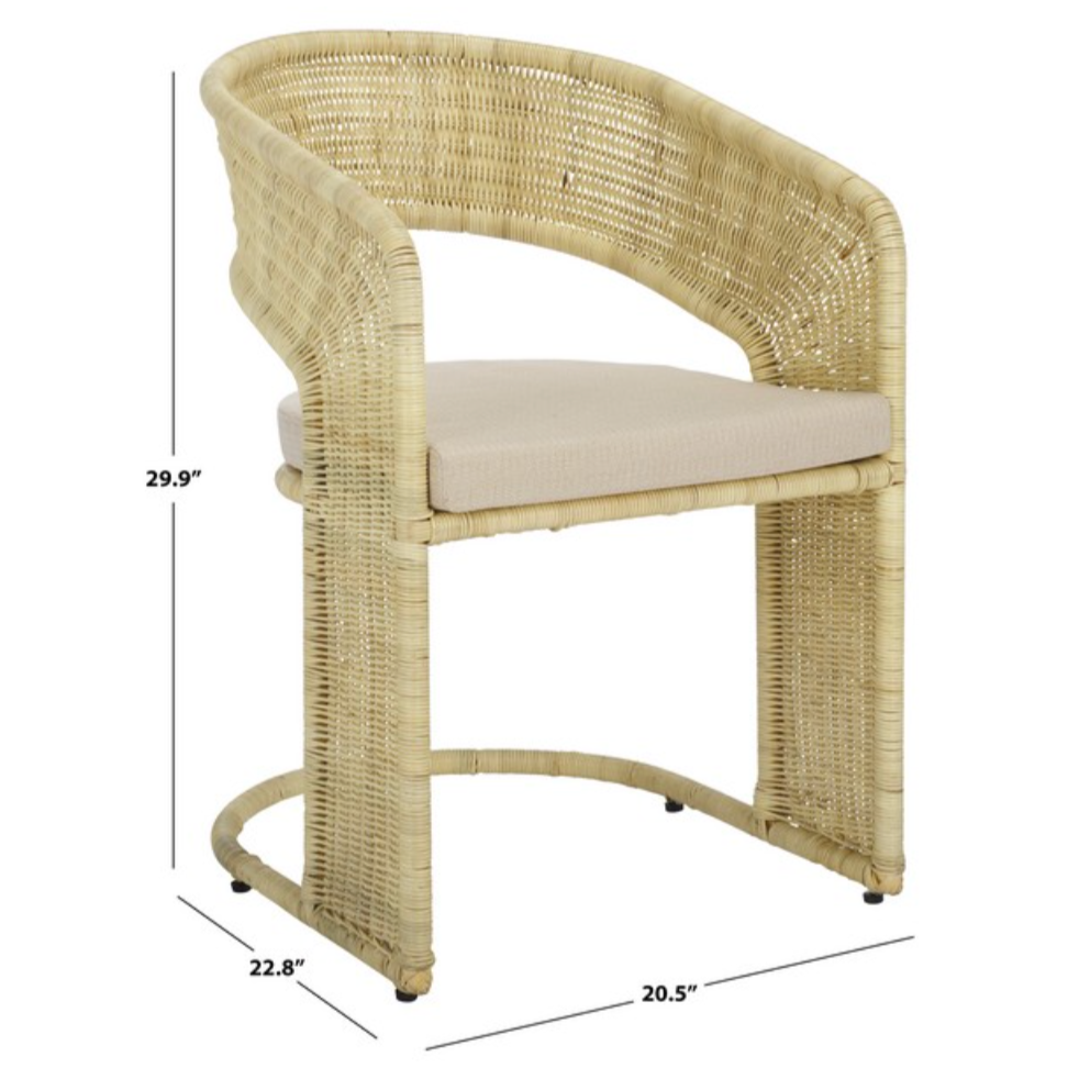 Krystalina Rattan Dining Chair in Natural