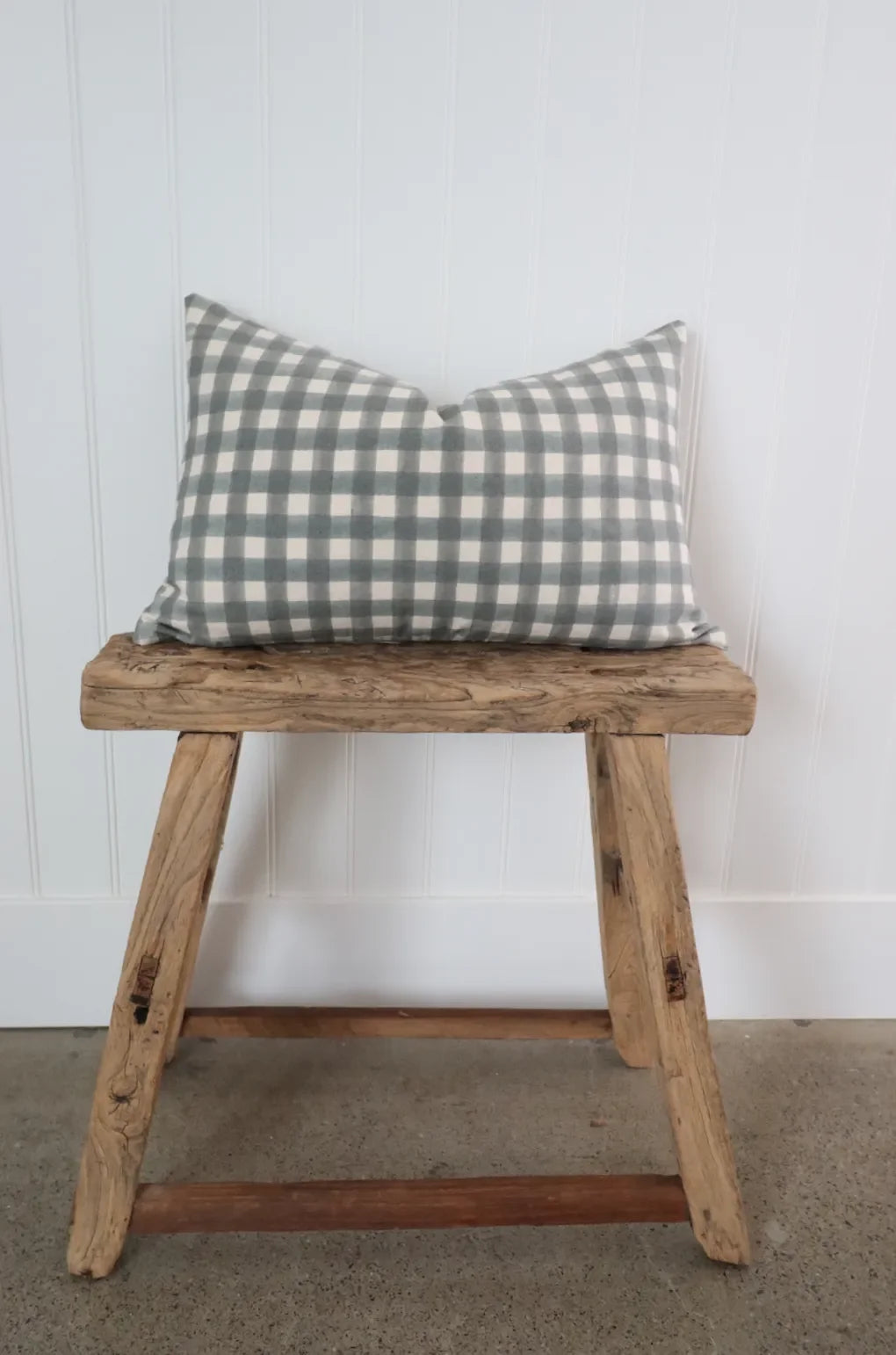Atlas Gingham Pillow Cover in Blue - The Mayfair Hall