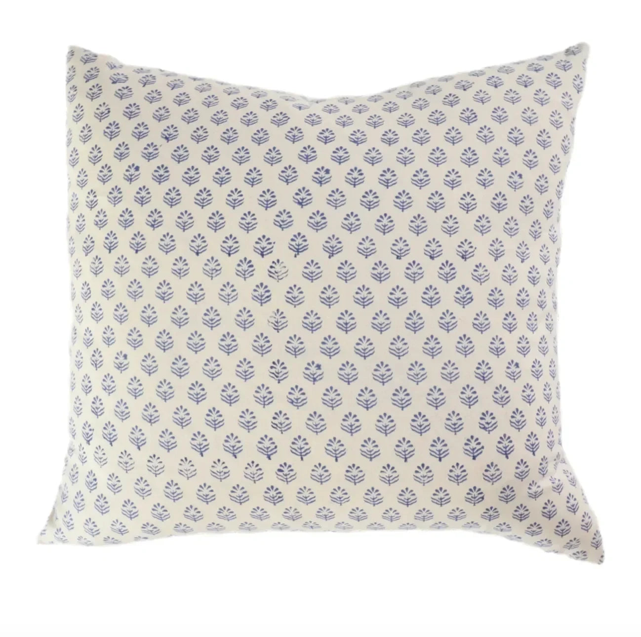 Georgia Pillow Cover in Blue and Natural - The Mayfair Hall