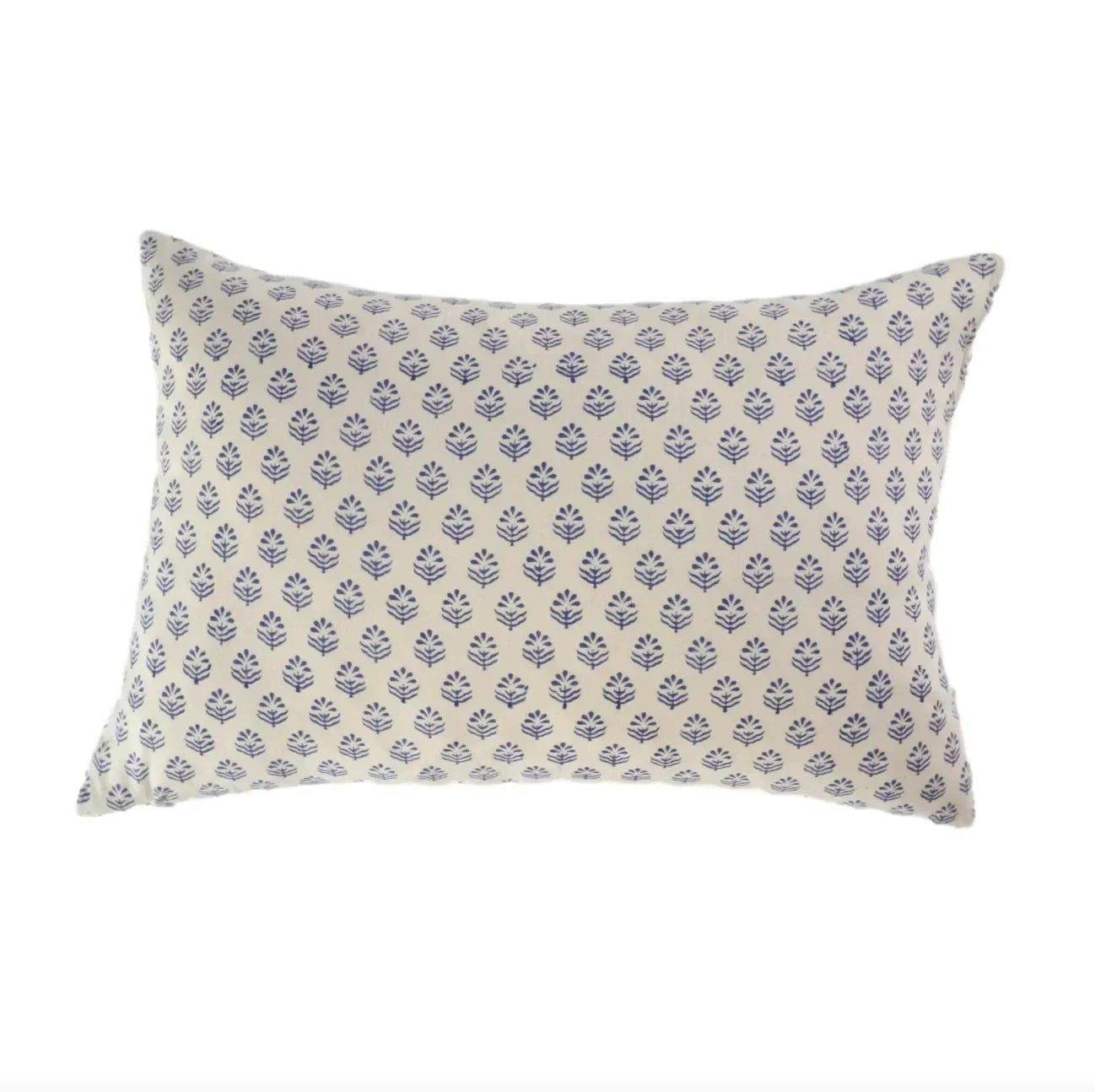 Georgia Pillow Cover in Blue and Natural - The Mayfair Hall