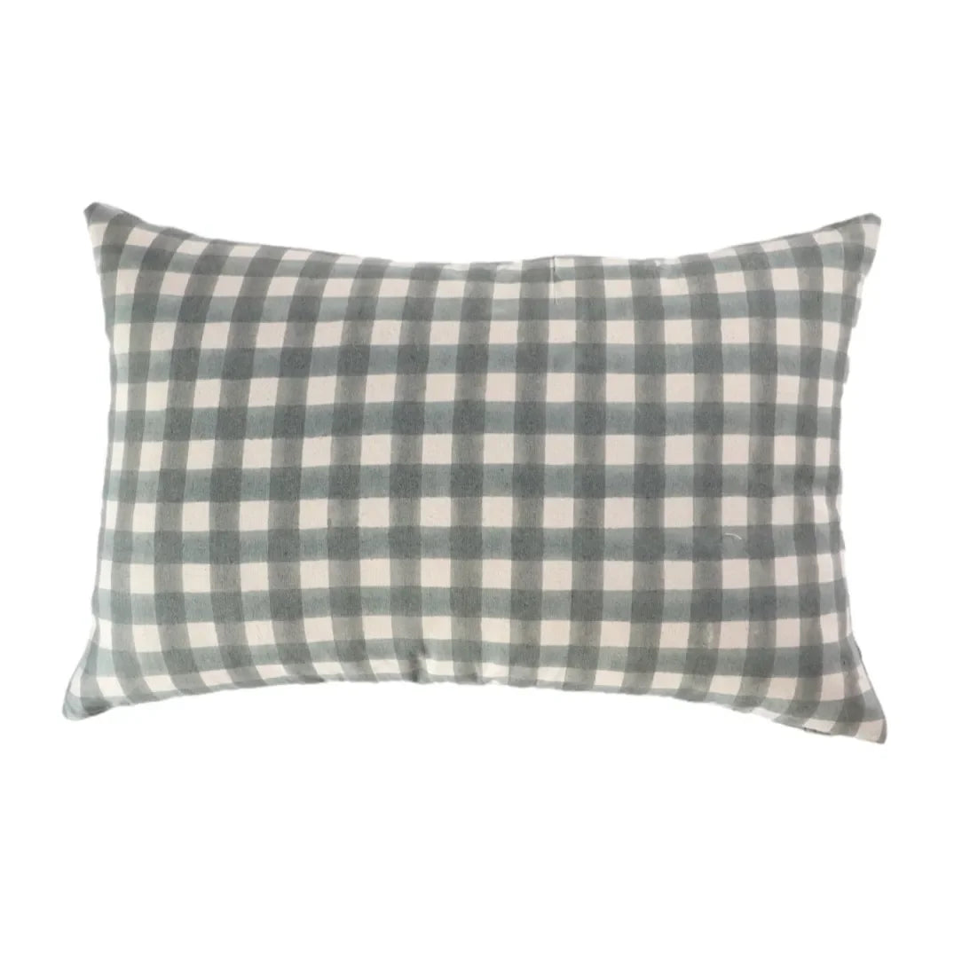 Atlas Gingham Pillow Cover in Blue - The Mayfair Hall