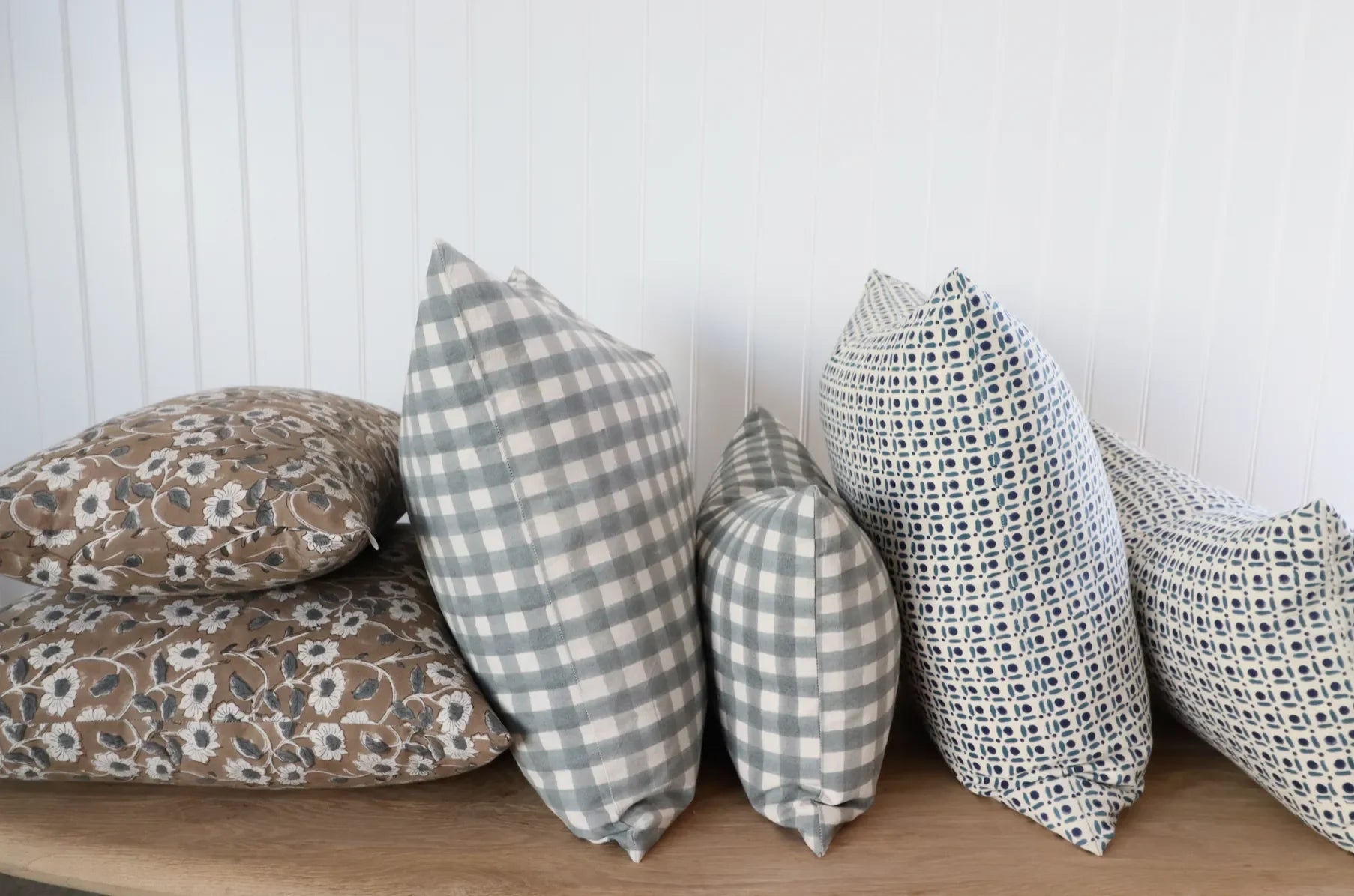 Poppy Floral Pillow Cover in Warm Brown - The Mayfair Hall