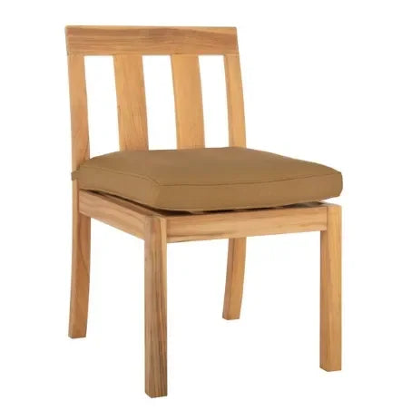 Montford Brazilian Teak Wood Dining Chair in Brown with Cushion (Set of 2) - The Mayfair Hall