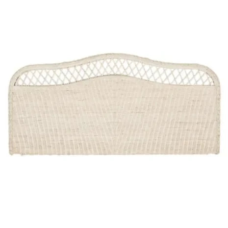 Sephina Rattan Headboard in White Washed - The Mayfair Hall