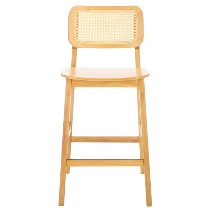 Luz Cane Rattan Counter Stool in Natural - The Mayfair Hall