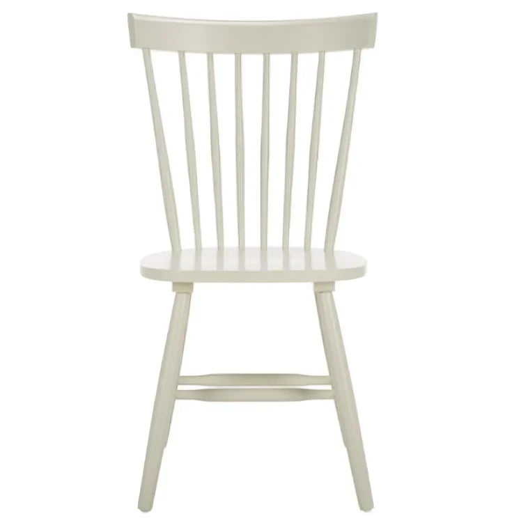 Parker Wood Dining Chair in Off-White with Spindle Back (Set of 4) - The Mayfair Hall