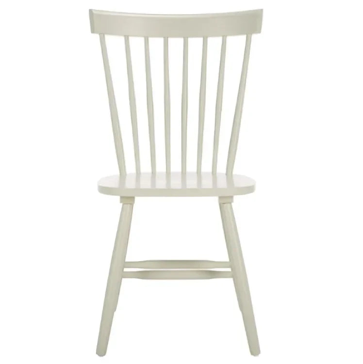 Parker Wood Dining Chair in Off-White with Spindle Back (Set of 4) - The Mayfair Hall