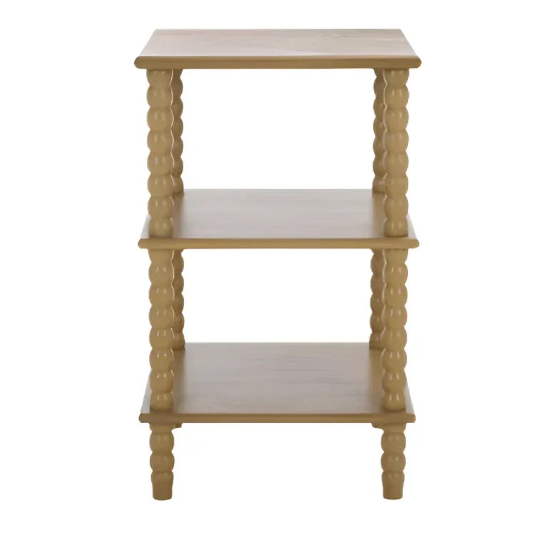 Dilyn Wood Accent Table in Desert Brown with 3-Shelves - The Mayfair Hall