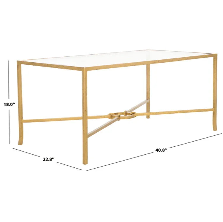 Tauri Forged Metal Coffee Table in Brass - The Mayfair Hall