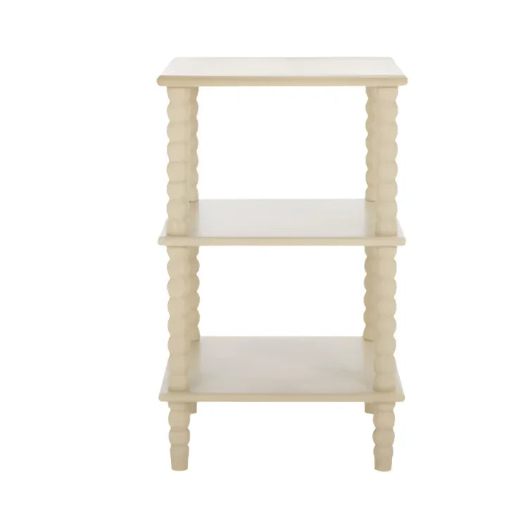 Dylin Wood Accent Table in Sand with 3 Shelves - The Mayfair Hall