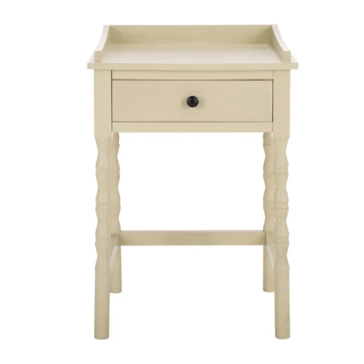 Astaroth Wood Accent Table in Sand - The Mayfair Hall
