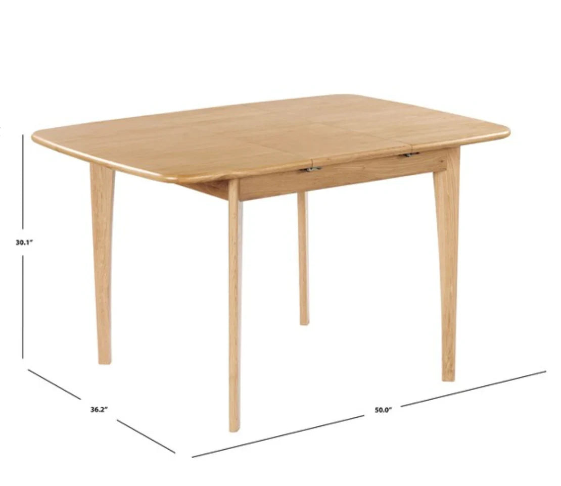 Barbossa Extendable Wood Dining Table in Natural