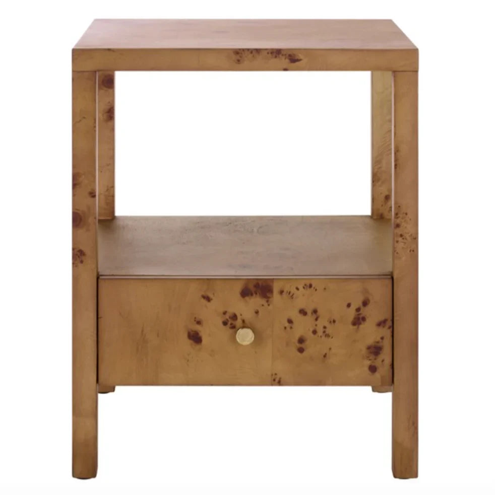 Willshine Wood Accent Table in Natural with Drawer