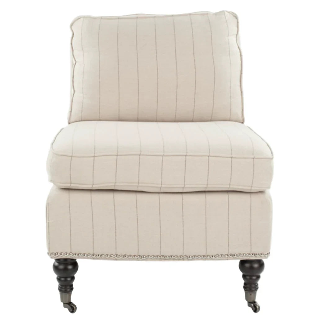 Randy Linen Slipper Chair in Flax Beige