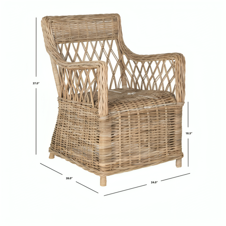 Hinaku Rattan Arm Chair in Natural