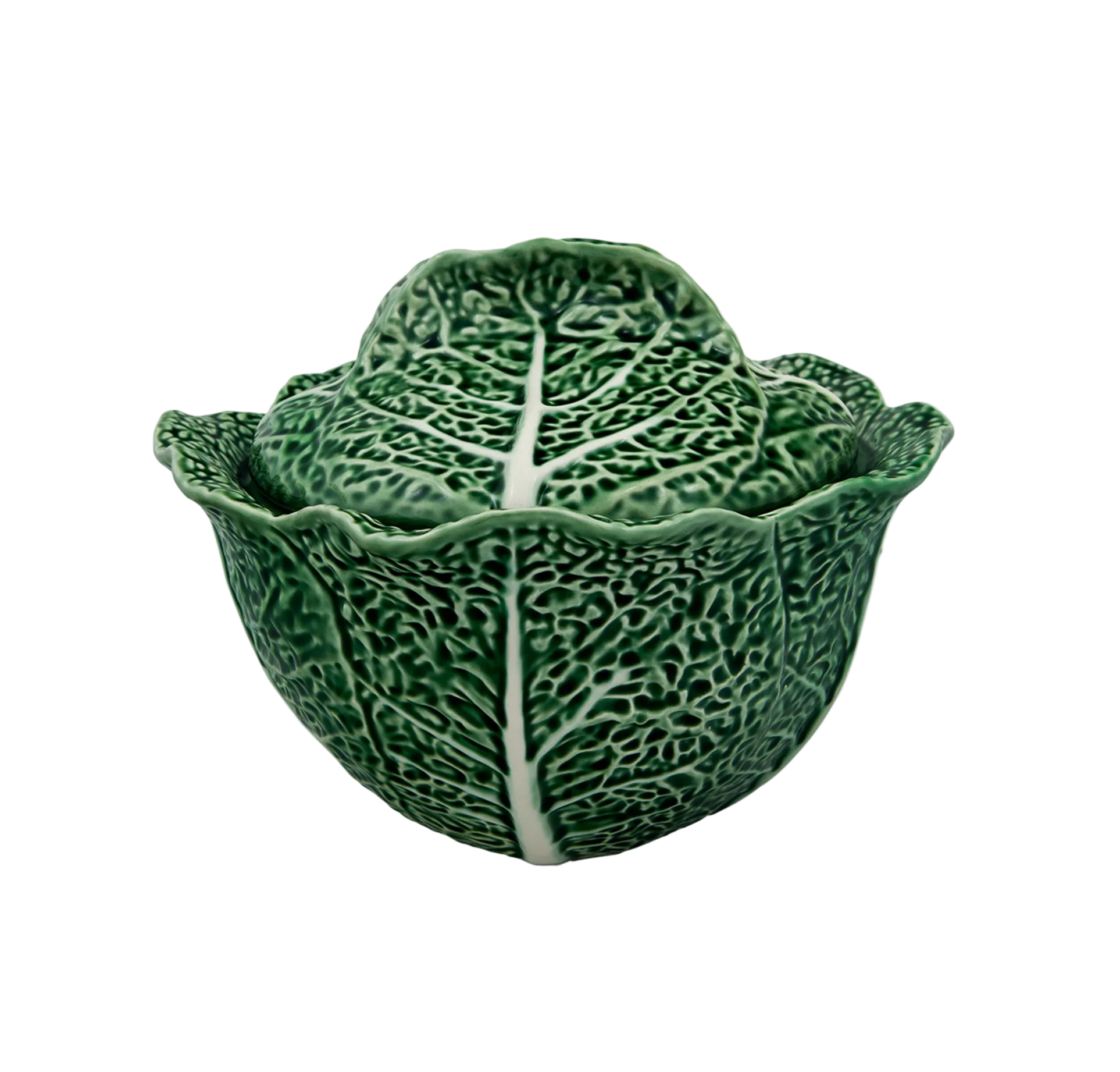Cabbage Earthenware Tureen – Green – 13 oz