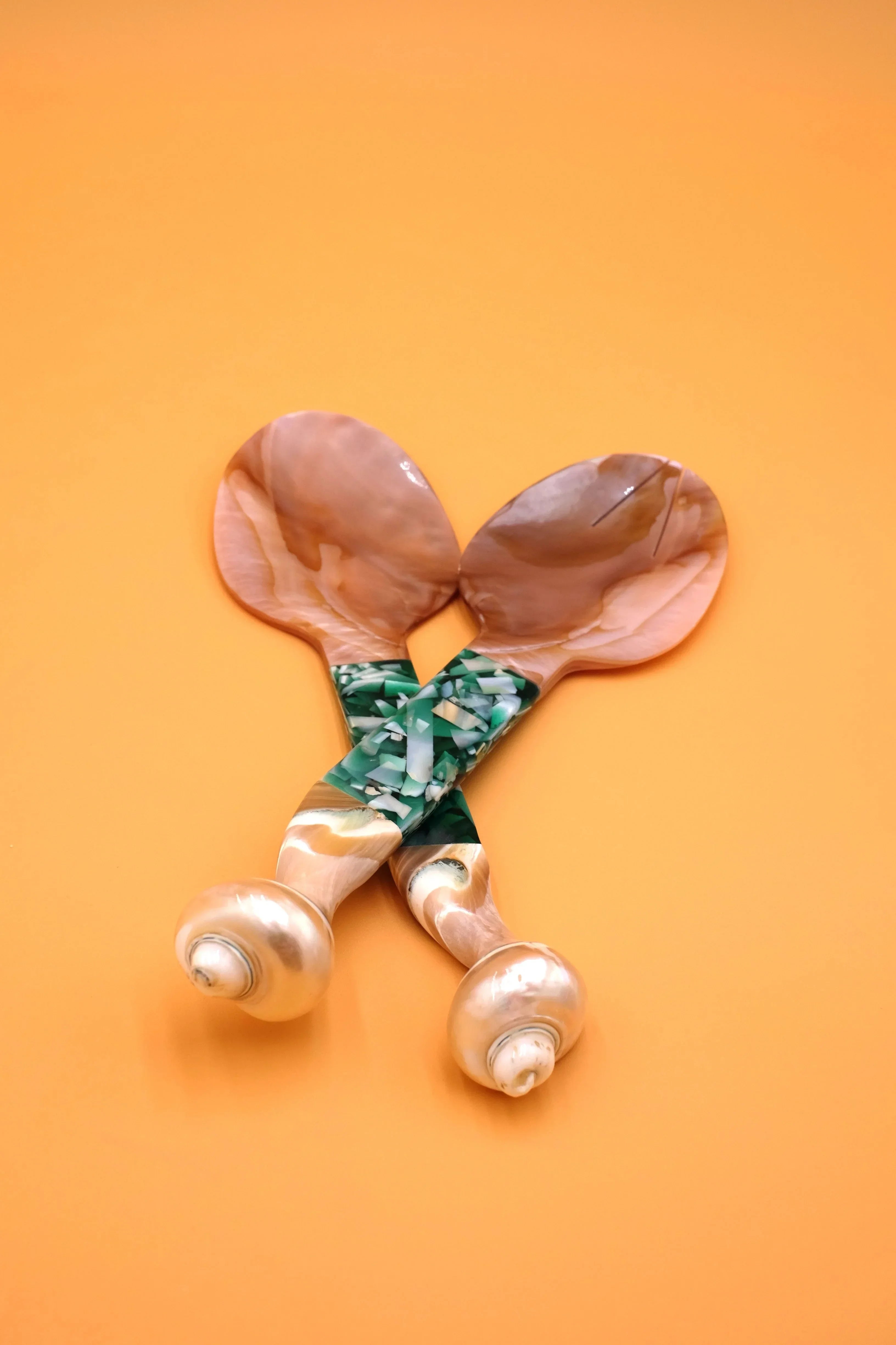 Seashell Serving Set in Green - The Mayfair Hall