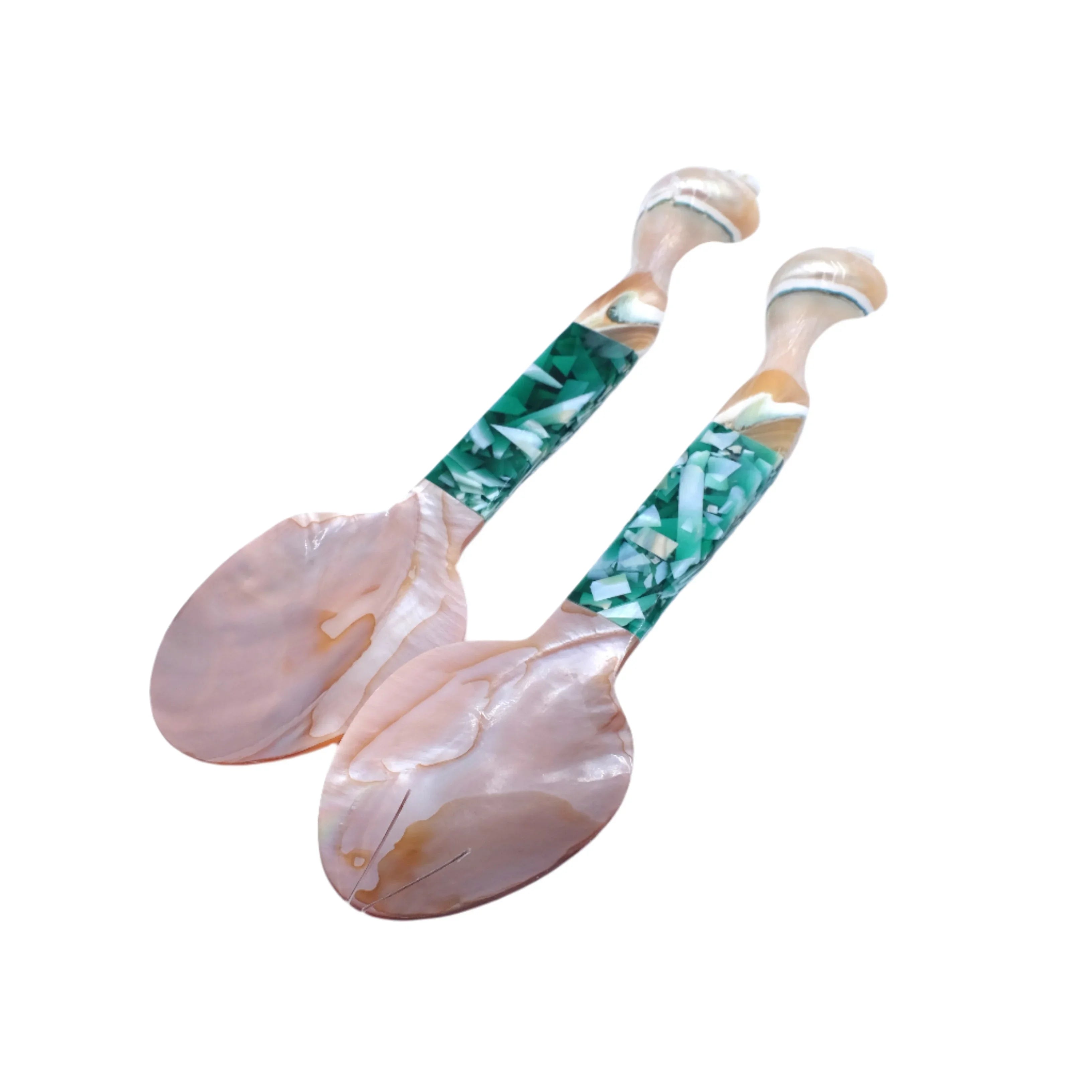 Seashell Serving Set in Green - The Mayfair Hall
