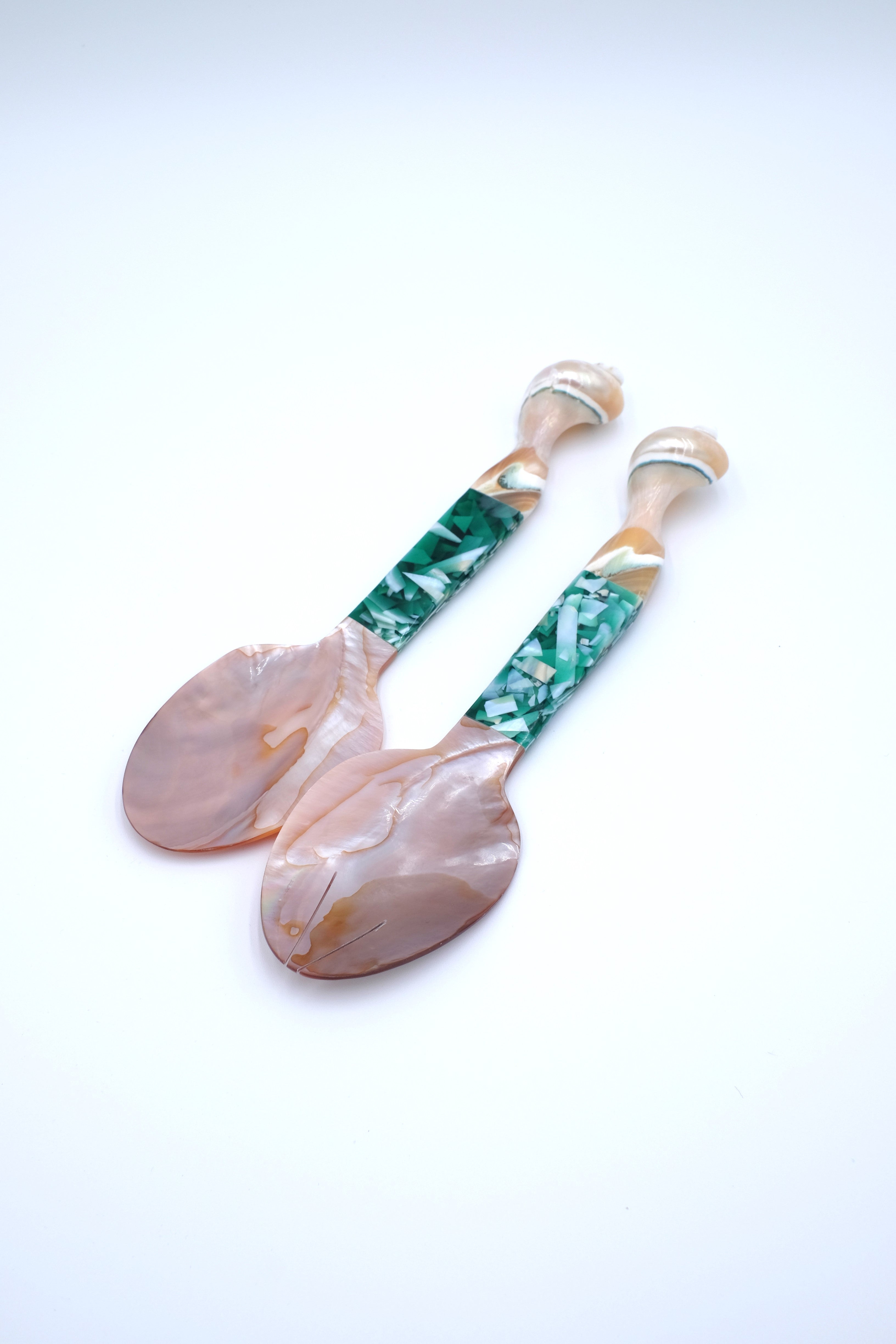 Seashell Serving Set in Green