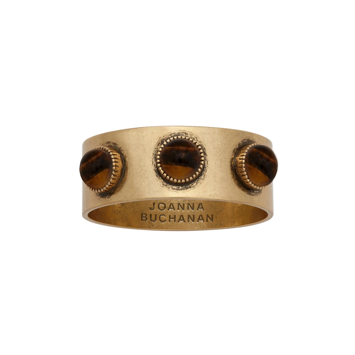 Cabochon Napkin Rings with Tiger’s Eye by Joanna Buchanan — Set of 4