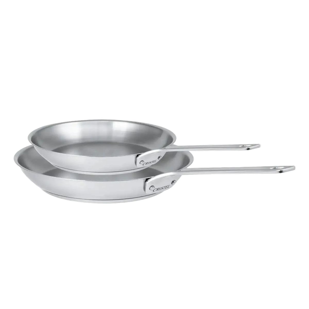 1826 Stainless Steel Frying Pans by Cristel — Set of 2