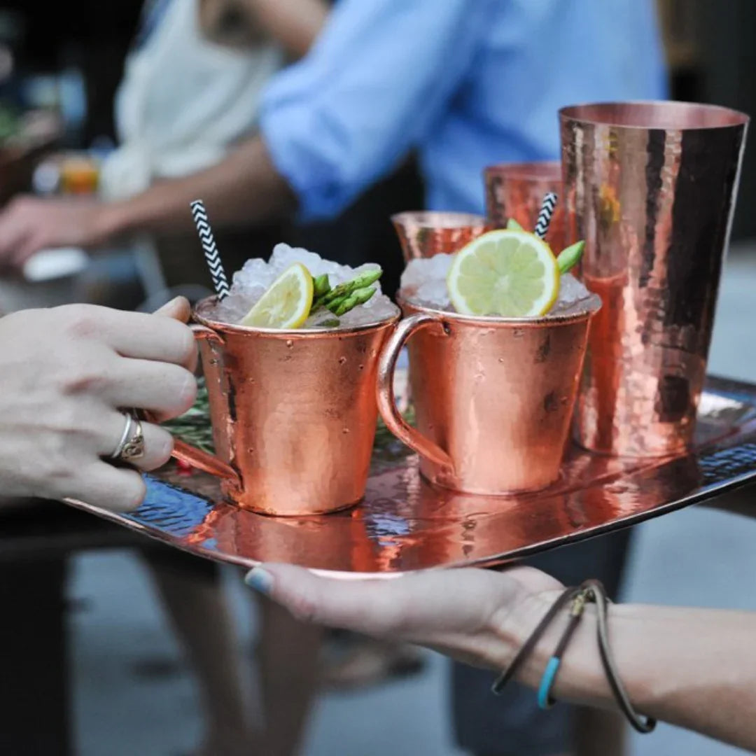 Solid Copper Mule Mug, Copper Handle, 12 oz - The Mayfair Hall