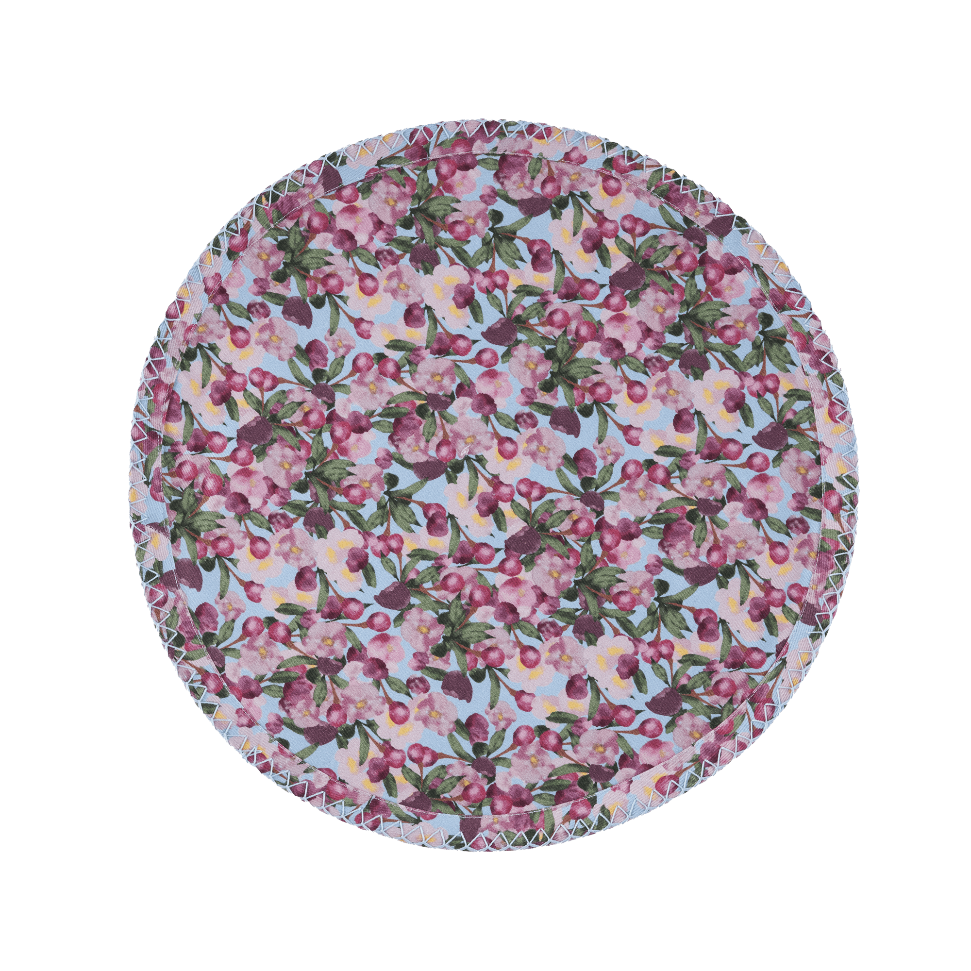 6 Round Placemats Romance is Dead Blue