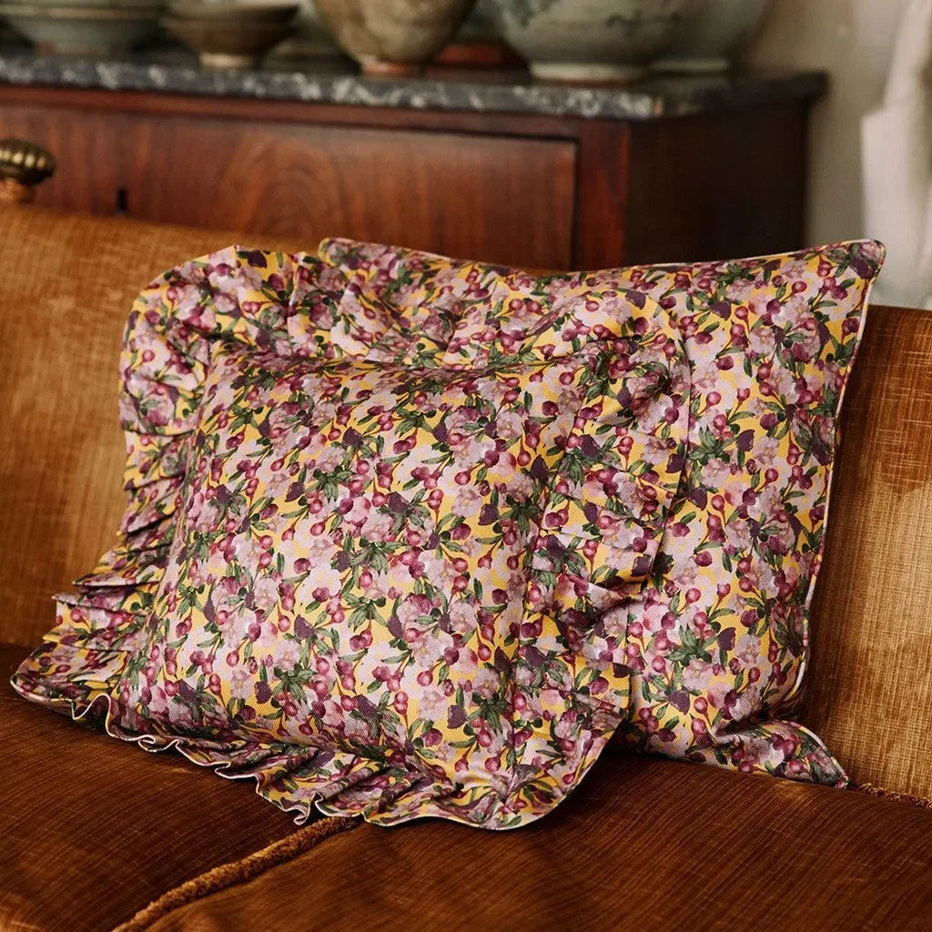 Square Pillow Cover Romance is Dead Yellow - The Mayfair Hall