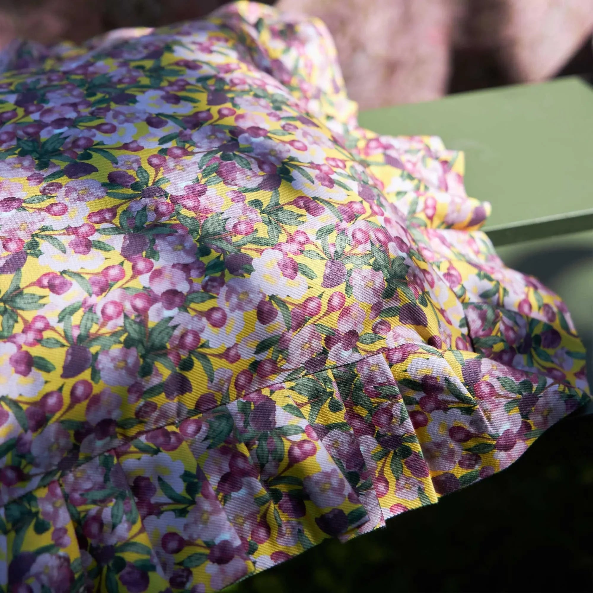 Ruffled Pillow Cover Romance is Dead Yellow - The Mayfair Hall