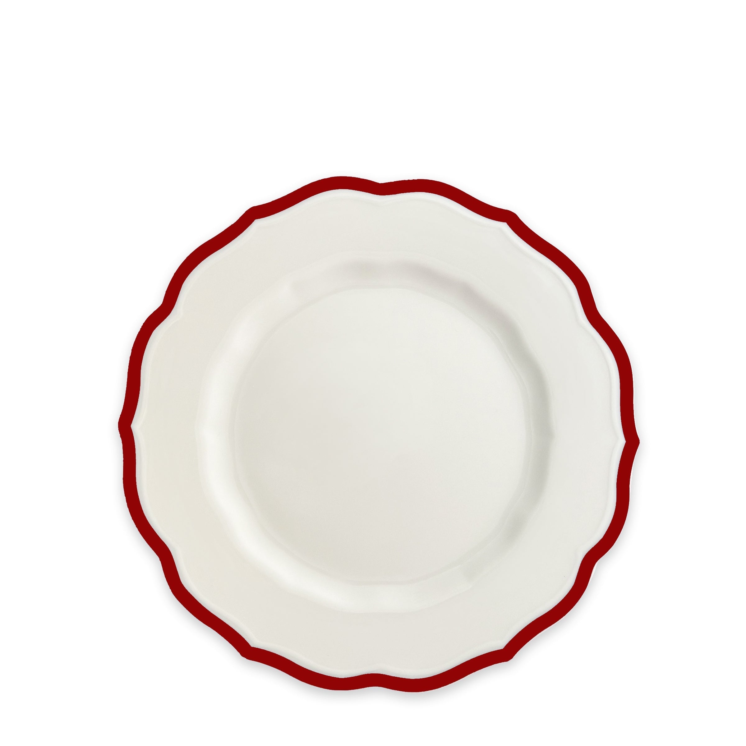 Stella Scalloped Crimson Salad Plate