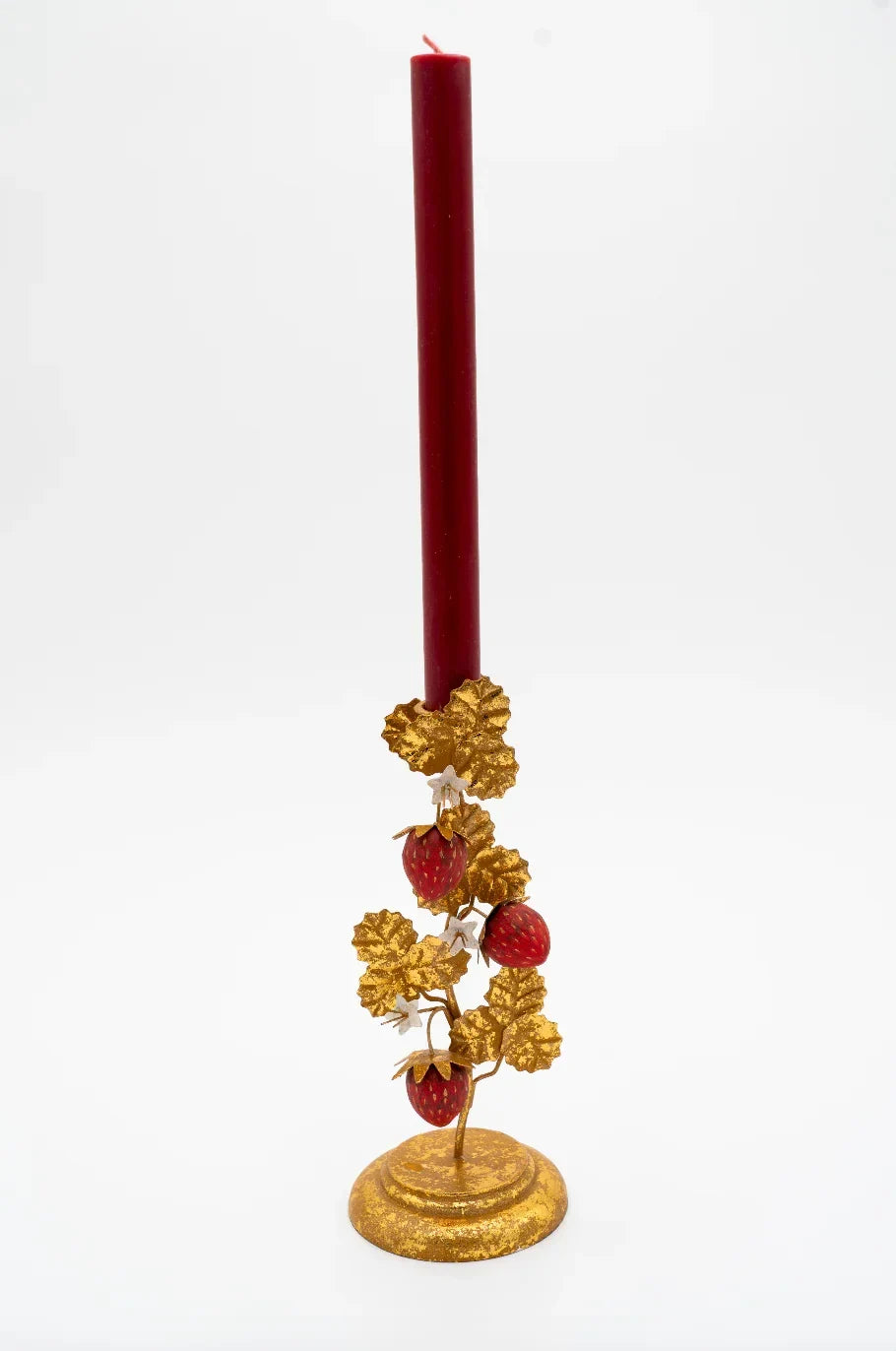Strawberry Candleholders in Gold - The Mayfair Hall