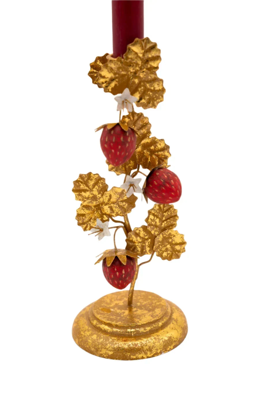 Strawberry Candleholders in Gold - The Mayfair Hall