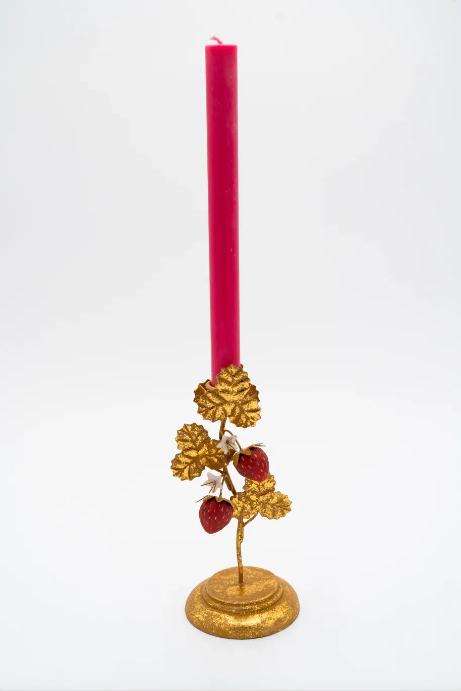 Strawberry Candleholders in Gold - The Mayfair Hall