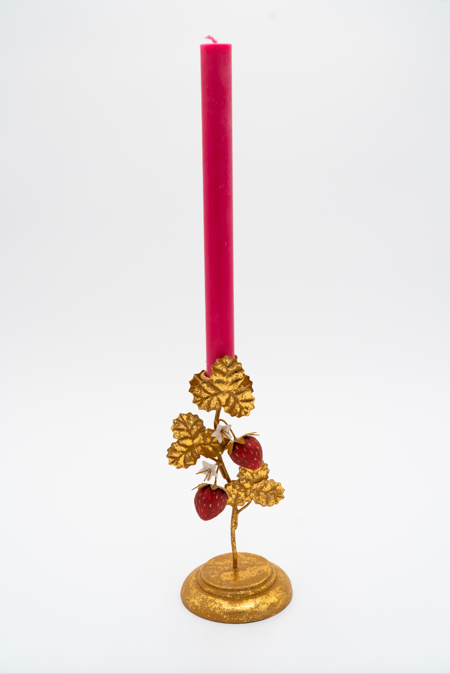 Strawberry Candleholder in Gold