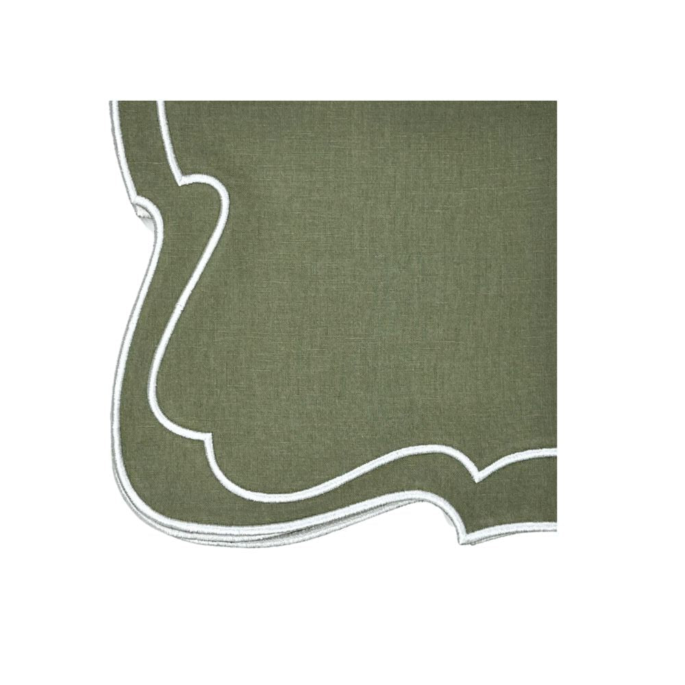 100% Linen - Studio Collection: Belle Napkin - Sage (Set of 4)